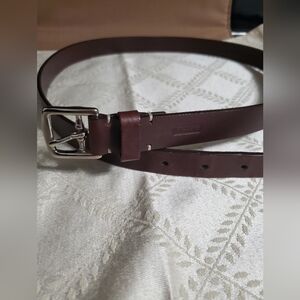 Coach Women's  Large Brown Leather Belt 1" Wide